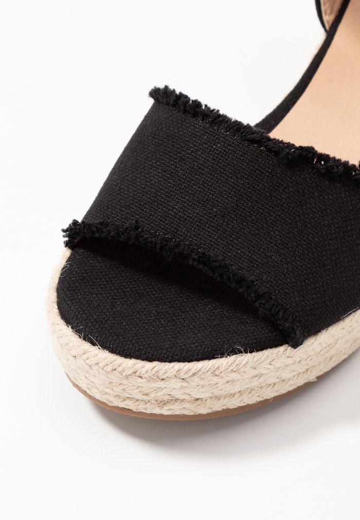 Sandales Anna Field Espadrillas Wedge platform Boucle Noir Femme | GKE-3187194